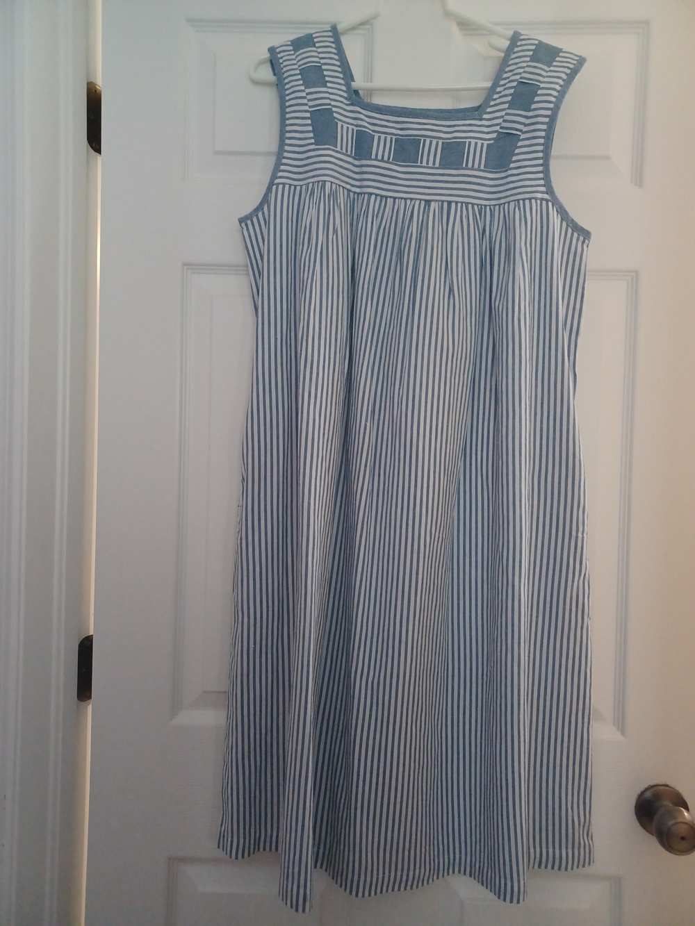 Natural Since 1952 Blue and White Striped Sleeveless Sundress